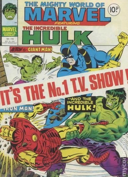 The Mighty World of Marvel (1972) #316, Marvel Comics borítója