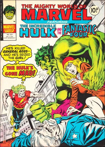 The Mighty World of Marvel (1972) #327, Marvel Comics borítója