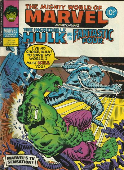The Mighty World of Marvel (1972) #329, Marvel Comics borítója