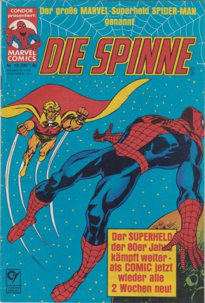 Spinne, Spinne auf dem Mond! / Auf dem Weg zur Macht! #18, Condor borítója