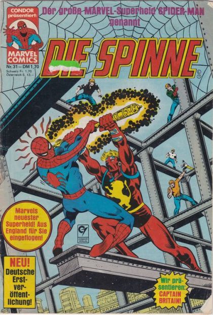 Hier kommt: Captain Britain / ...und Captain Britain #31, Condor borítója
